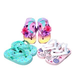 Cute Bundle of Kids Summer Flip Flops Size S (5) NWOT‎